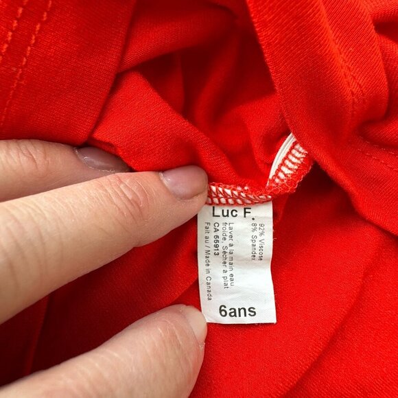 Luc Fontaine women Top Red Ruched Sides, 3/4 Sleeves, Keyhole Neckline Size 6 - Picture 15 of 15